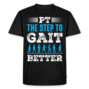 Emploi de physiothérapeute PT Physiotherapy - T-shirt Premium bio Homme - noir - Devant - Nico (187cm)
