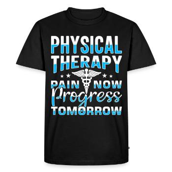 Emploi de physiothérapeute PT Physiotherapy - T-shirt Premium bio Homme - noir - Devant - Nico (187cm)