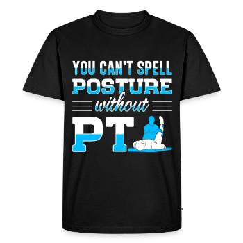 Emploi de physiothérapeute PT Physiotherapy - T-shirt Premium bio Homme - noir - Devant - Nico (187cm)