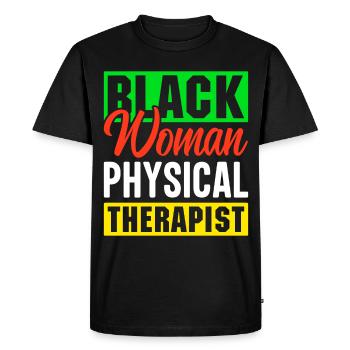 Emploi de physiothérapeute PT Physiotherapy - T-shirt Premium bio Homme - noir - Devant - Nico (187cm)