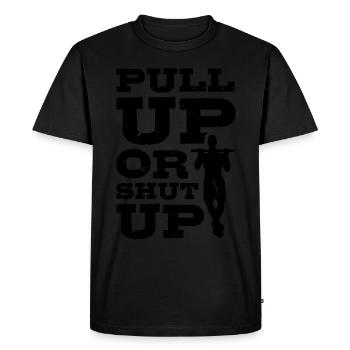 Remise en forme, entraînement, entraînement, exercice, traction, - T-shirt Premium bio Homme - noir - Devant - Nico (187cm)