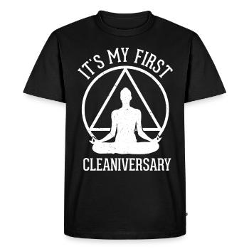 Sobriété, toxicomanie, rétablissement, alcooliques, - T-shirt Premium bio Homme - noir - Devant - Nico (187cm)