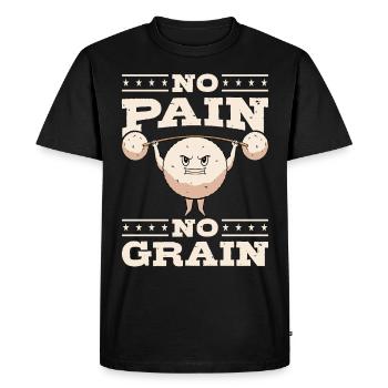 Asian Food Fried Rice Bowl - Men's Premium Organic T-Shirt - black - Front - Nico (187cm)