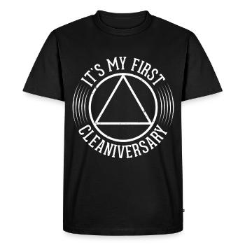 Sobriété Addiction Rétablissement Alcoolique - T-shirt Premium bio Homme - noir - Devant - Nico (187cm)