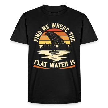 Wingsurfing Foil Wing Wing Boarding Wing Foiling - T-shirt Premium bio Homme - noir - Devant - Nico (187cm)
