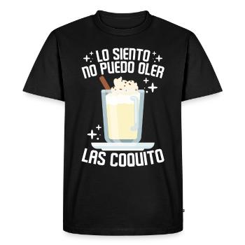 Porto Rico Lait de poule portoricain - T-shirt Premium bio Homme - noir - Devant - Nico (187cm)