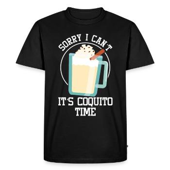 Puerto Rico Puerto Rican Eggnog - Men's Premium Organic T-Shirt - black - Front - Nico (187cm)