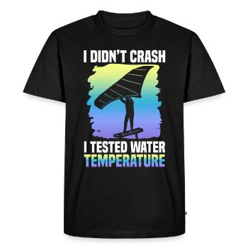 Wingsurfing Foil Wing Wing Boarding Wing Foiling - T-shirt Premium bio Homme - noir - Devant - Nico (187cm)