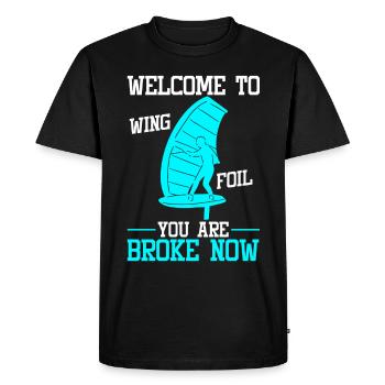 Wingsurfing Foil Wing Wing Boarding Wing Foiling - Men's Premium Organic T-Shirt - black - Front - Nico (187cm)