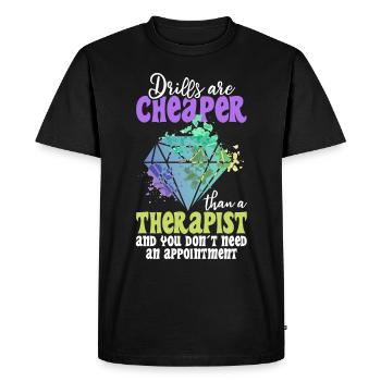 Embroidery Craft Hobby Diamond Painter Diamond - Men's Premium Organic T-Shirt - black - Front - Nico (187cm)