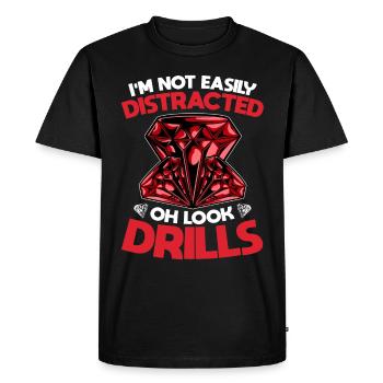 Embroidery Craft Hobby Diamond Painter Diamond - Men's Premium Organic T-Shirt - black - Front - Nico (187cm)