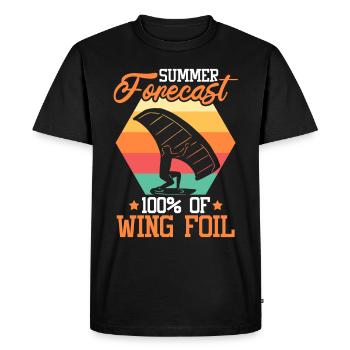 Wingsurfing Foil Wing Wing Boarding Wing Foiling - T-shirt Premium bio Homme - noir - Devant - Nico (187cm)