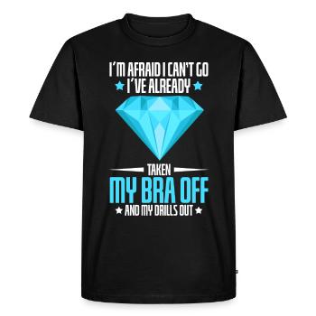 Embroidery Craft Hobby Diamond Painter Diamond - Men's Premium Organic T-Shirt - black - Front - Nico (187cm)