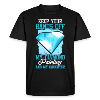 Embroidery Craft Hobby Diamond Painter Diamond - Men's Premium Organic T-Shirt - black - Front - Nico (187cm)
