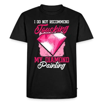 Embroidery Craft Hobby Diamond Painter Diamond - Men's Premium Organic T-Shirt - black - Front - Nico (187cm)