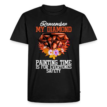 Embroidery, Handicrafts, Hobby, Diamond Painter, - Men's Premium Organic T-Shirt - black - Front - Nico (187cm)