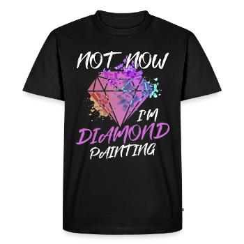 Embroidery Craft Hobby Diamond Painter Diamond - Men's Premium Organic T-Shirt - black - Front - Nico (187cm)