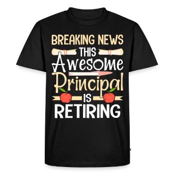 Education Retired Educator Retired Teacher - Men's Premium Organic T-Shirt - black - Front - Nico (187cm)