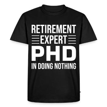 Retired retirees Senior retirees - Men's Premium Organic T-Shirt - black - Front - Nico (187cm)
