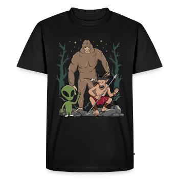 Folklore, mythical creatures, Indians - Men's Premium Organic T-Shirt - black - Front - Nico (187cm)