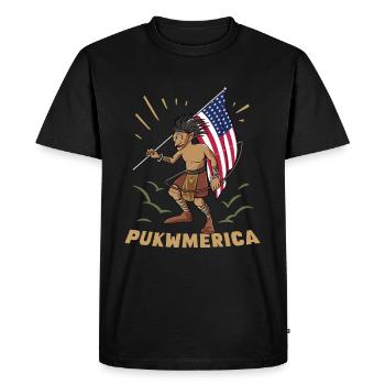 Folklore, mythical creatures, Indians - Men's Premium Organic T-Shirt - black - Front - Nico (187cm)
