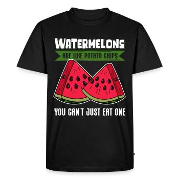 Pâte de pastèque Angurie Arbuse cadeau - T-shirt Premium bio Homme - noir - Devant - Nico (187cm)