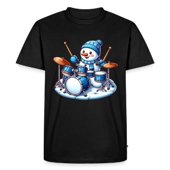 Père Noël Arts Martiaux Merry Kickmas Martial - T-shirt Premium bio Homme - noir - Devant - Nico (187cm)