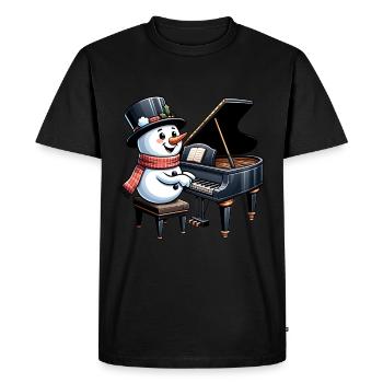 Christmas musical instrument design, - Men's Premium Organic T-Shirt - black - Front - Nico (187cm)