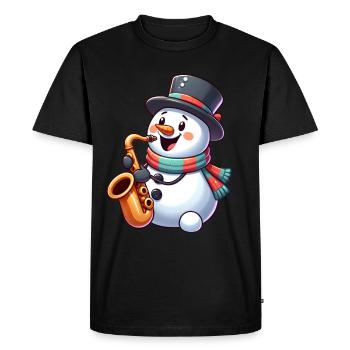 Christmas musical instrument design - Men's Premium Organic T-Shirt - black - Front - Nico (187cm)