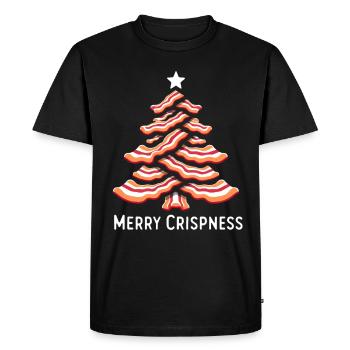 Merry Crispness Christmas Tree Bacon - Men's Premium Organic T-Shirt - black - Front - Nico (187cm)