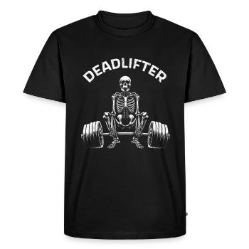 Deadlifter Bodybuilder Deadlift Training Fitness - Men's Premium Organic T-Shirt - black - Front - Nico (187cm)