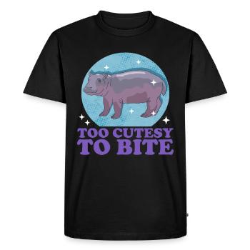 Hippopotame hippopotame hippopotames cadeau de bébé - T-shirt Premium bio Homme - noir - Devant - Nico (187cm)