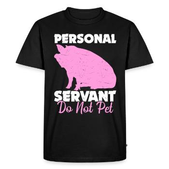 Cochon Domestique Cochon Ventrue Cochon - T-shirt Premium bio Homme - noir - Devant - Nico (187cm)