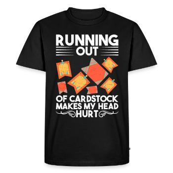 Papier d’artisanat carter fait à la main Crafter carte - T-shirt Premium bio Homme - noir - Devant - Nico (187cm)