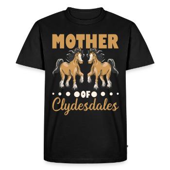 Draught Horse Lovers Giant Horse Breed Clydesdale - Men's Premium Organic T-Shirt - black - Front - Nico (187cm)