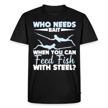 Underwater Hunting, Speargun, Diver, Spearfishing - Men's Premium Organic T-Shirt - black - Front - Nico (187cm)