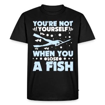 Underwater Hunting, Speargun, Diver, Spearfishing - Men's Premium Organic T-Shirt - black - Front - Nico (187cm)