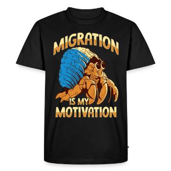 Seafood, Seafood, Mussels, Hermit Crab - Men's Premium Organic T-Shirt - black - Front - Nico (187cm)