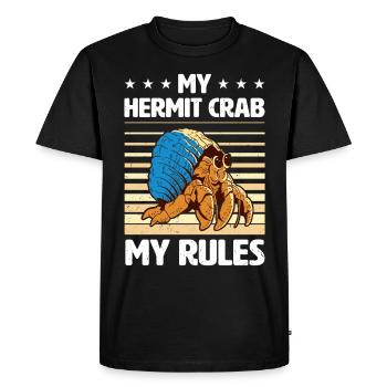 Seafood, Seafood, Mussels, Hermit Crab - Men's Premium Organic T-Shirt - black - Front - Nico (187cm)