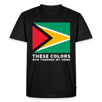 These colors are flowing through my veins Design For - Men's Premium Organic T-Shirt - black - Front - Nico (187cm)