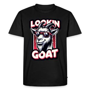 Farm, Animal, Animal, Farmer, Goat Lover - Men's Premium Organic T-Shirt - black - Front - Nico (187cm)