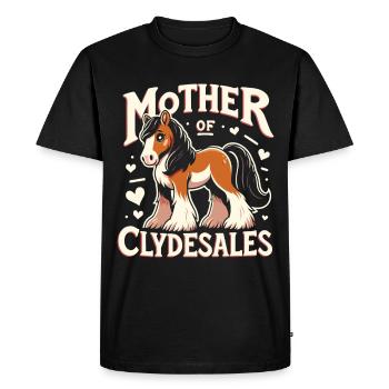 Draught Horse Lovers Giant Horse Breed Clydesdale - Men's Premium Organic T-Shirt - black - Front - Nico (187cm)