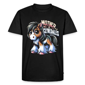 Draught Horse Lovers Giant Horse Breed Clydesdale - Men's Premium Organic T-Shirt - black - Front - Nico (187cm)