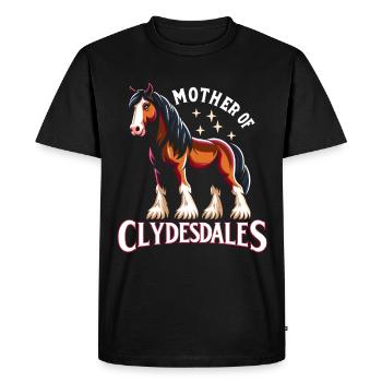 Draught Horse Lovers Giant Horse Breed Clydesdale - Men's Premium Organic T-Shirt - black - Front - Nico (187cm)