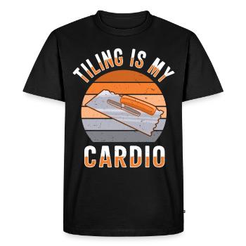 Tiler Flooring Job Tiler - Men's Premium Organic T-Shirt - black - Front - Nico (187cm)