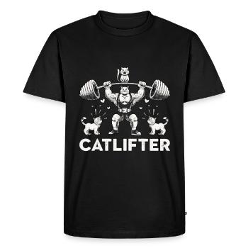 Deadlifter Fitness Workout Bodybuilder Soulevé de terre - T-shirt Premium bio Homme - noir - Devant - Nico (187cm)