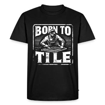 Tiler Flooring Job Tiler - Men's Premium Organic T-Shirt - black - Front - Nico (187cm)