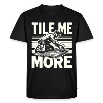 Tiler Flooring Job Tiler - Men's Premium Organic T-Shirt - black - Front - Nico (187cm)