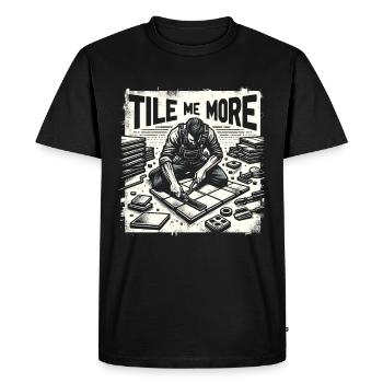 Tiler Flooring Job Tiler - Men's Premium Organic T-Shirt - black - Front - Nico (187cm)