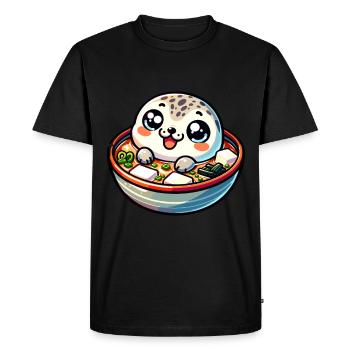 Animal Marin, Animal Marin, Océan, Miso, Soupe, Sceau - T-shirt Premium bio Homme - noir - Devant - Nico (187cm)